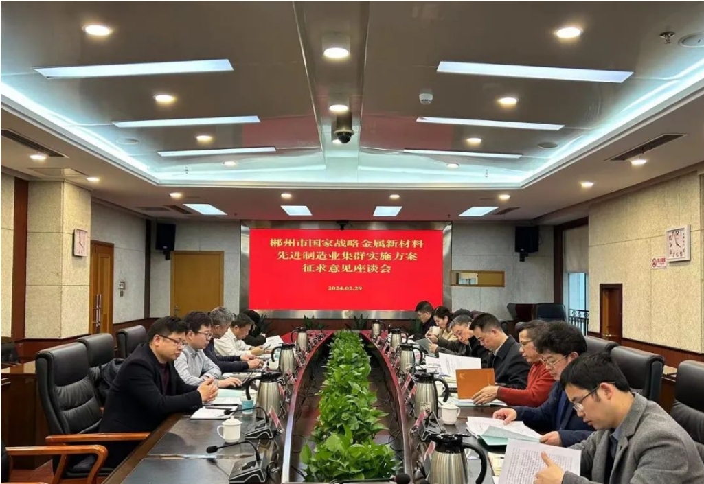 開門納諫聽諍言 集思廣益促創建 我院參加郴州市國家戰略金屬新材料先進制造業集群實施方案征求意見座談會